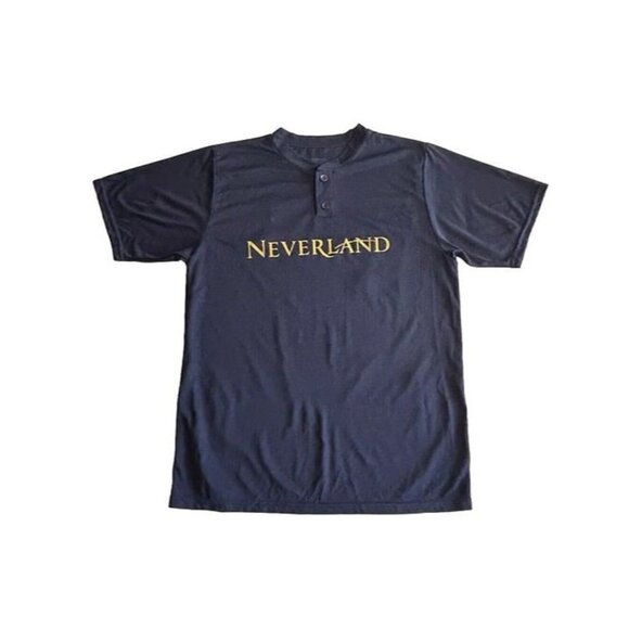 Men's Medium NYC Broadway Musical Theater Finding Neverland Navy Jersey‎ T Shirt - Picture 1 of 3